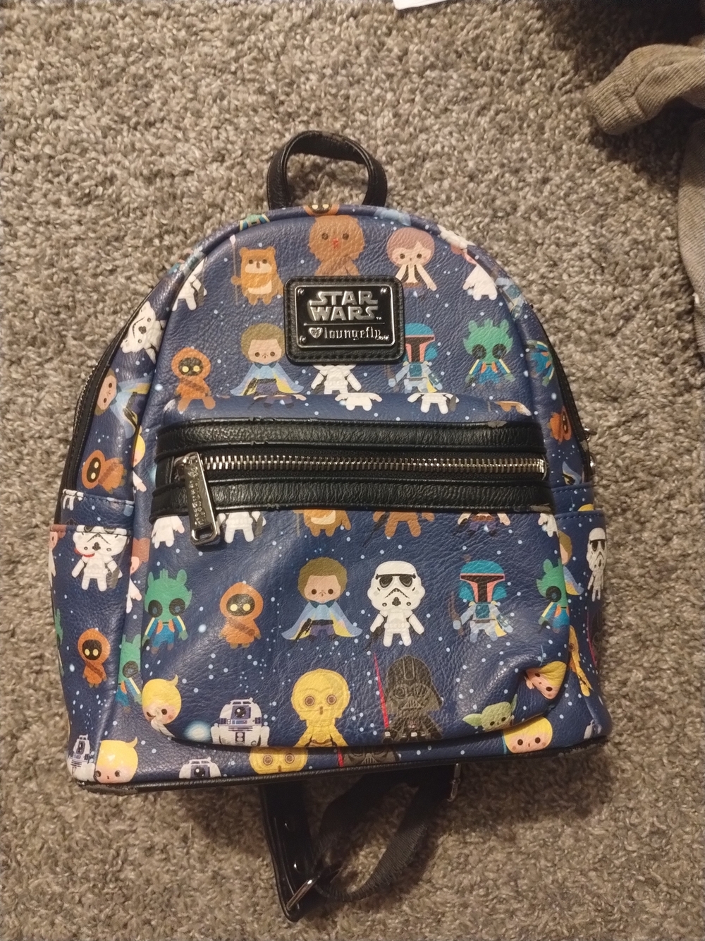 Loungefly Star Wars Kids Mini Backpack - Blue Galaxy Character Print
